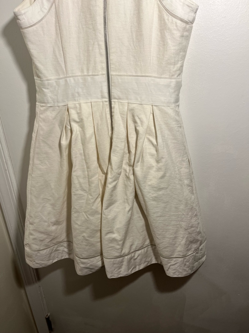 Armani Exchange Cream Textured Sleeveless Dress - Picture 13 of 13